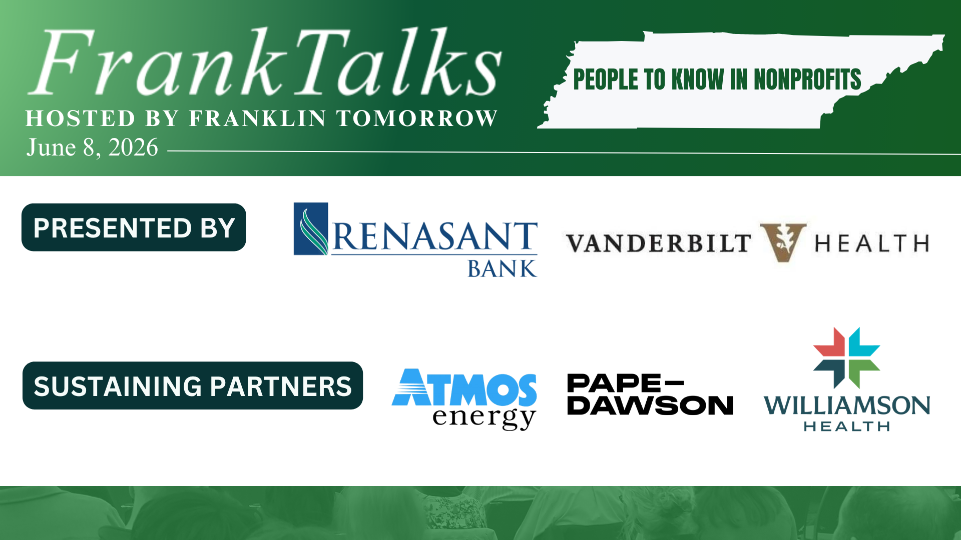 June 8 FrankTalks: People to Know in NonProfits